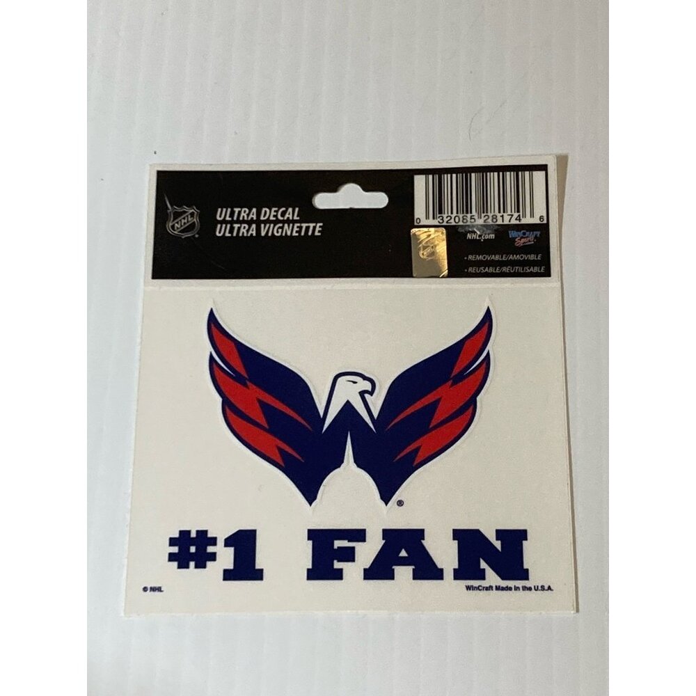 Washington Capitals Hockey NHL Decal Sticker Wincraft #1 Fan